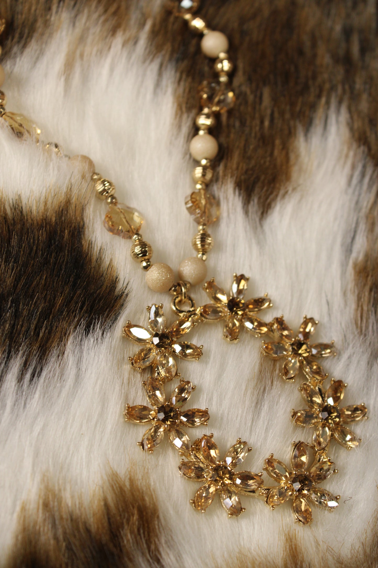 Champagne Shimmer Floral Necklace