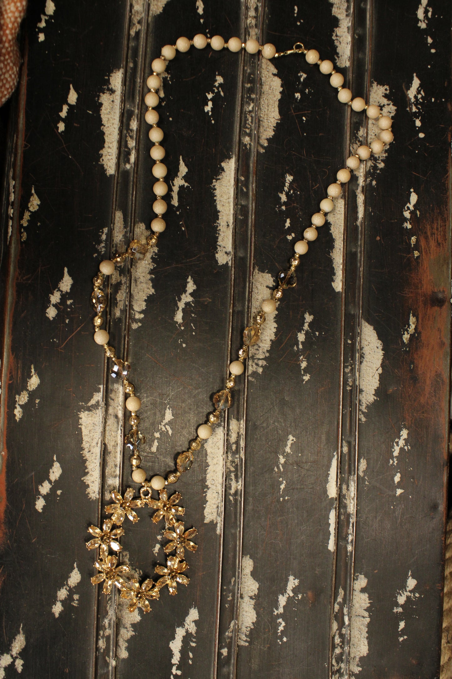 Champagne Shimmer Floral Necklace
