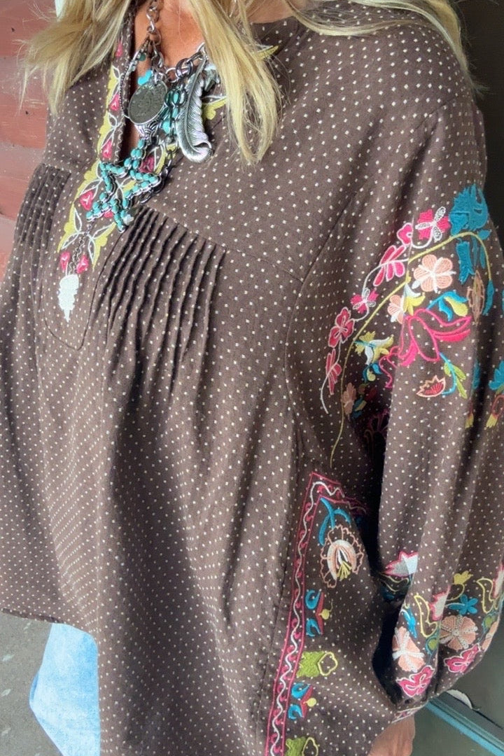 Wildflower Pop Poncho Blouse