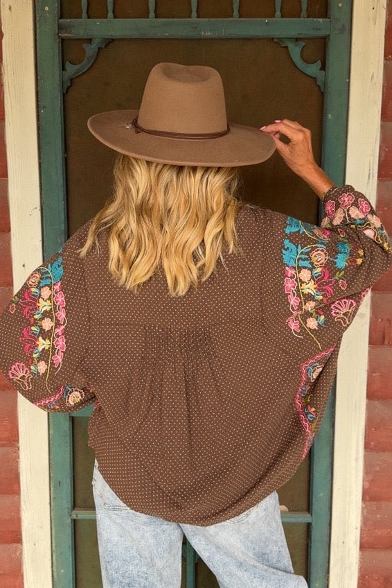 Wildflower Pop Poncho Blouse