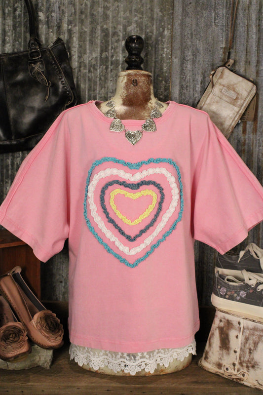 Bubblegum Heartbeat Casual Top