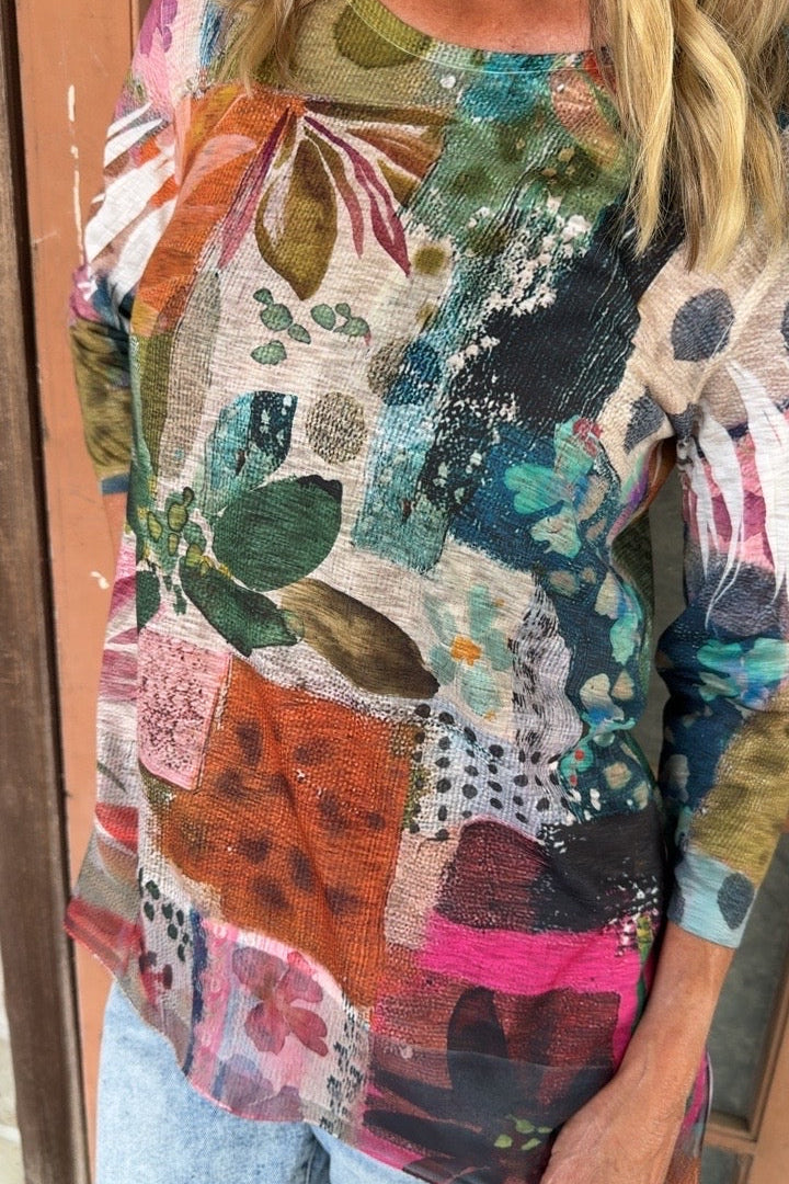 Color Burst Tropical Tunic