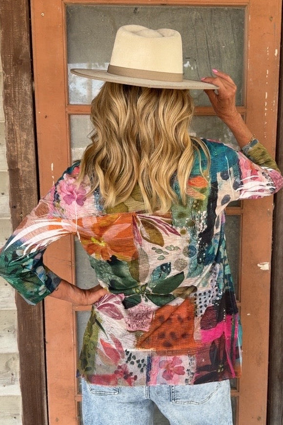 Color Burst Tropical Tunic