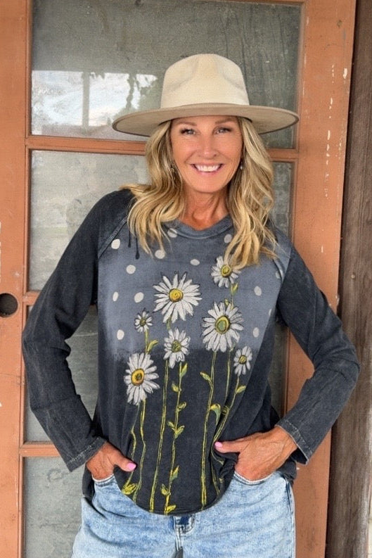 Midnight Bloom &amp; Dot Tunic