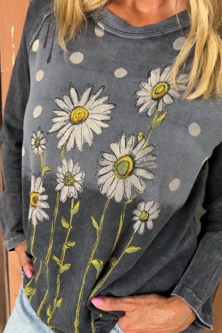 Midnight Bloom &amp; Dot Tunic