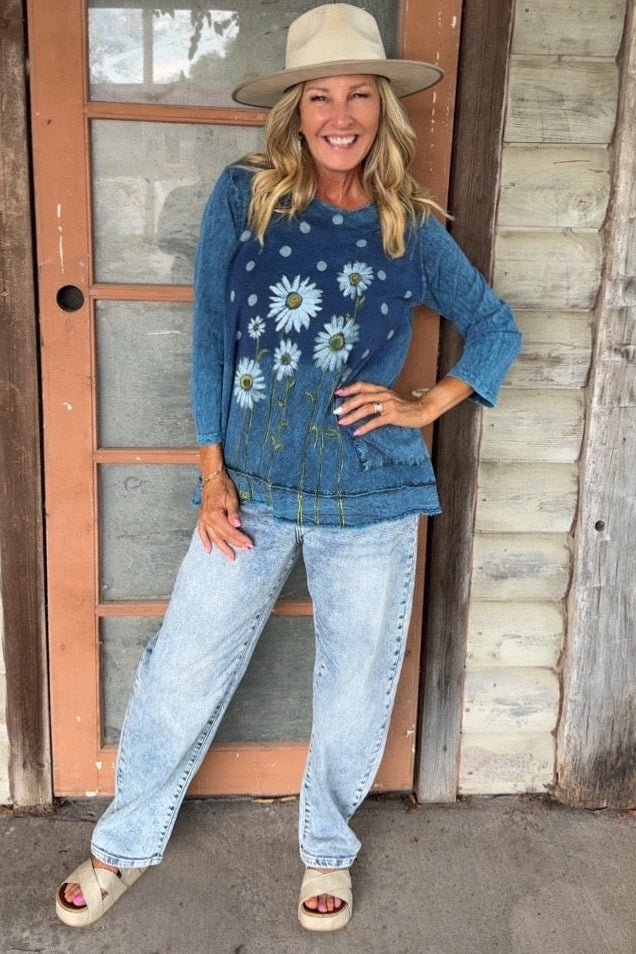 Daisy Dream Teal Tunic