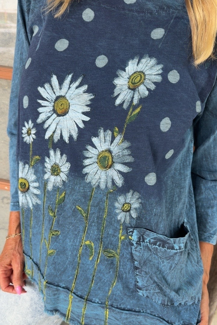 Daisy Dream Teal Tunic