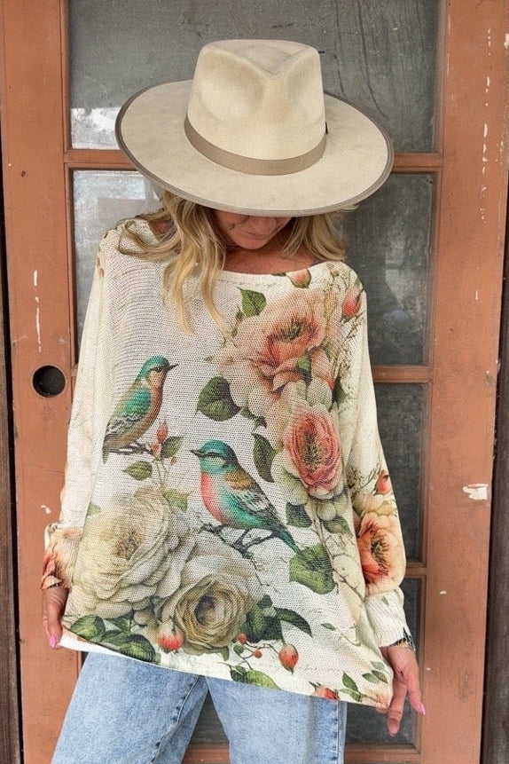 Tuscan Aviary Sweater