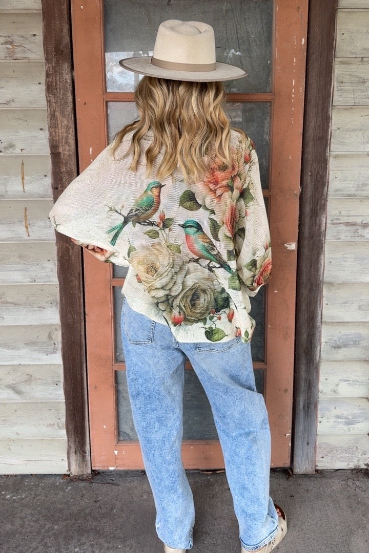 Tuscan Aviary Sweater