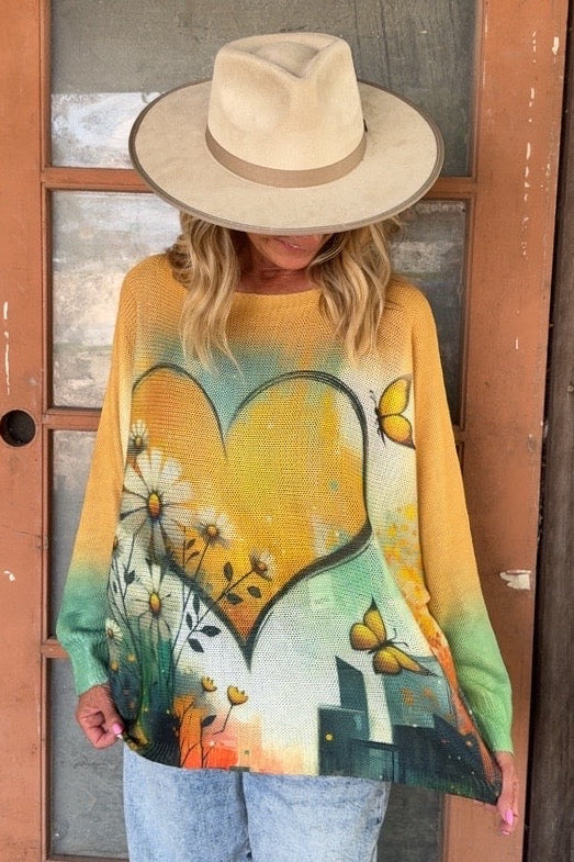 Tuscan Butterfly Dream Sweater