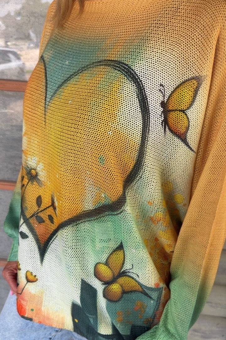 Tuscan Butterfly Dream Sweater
