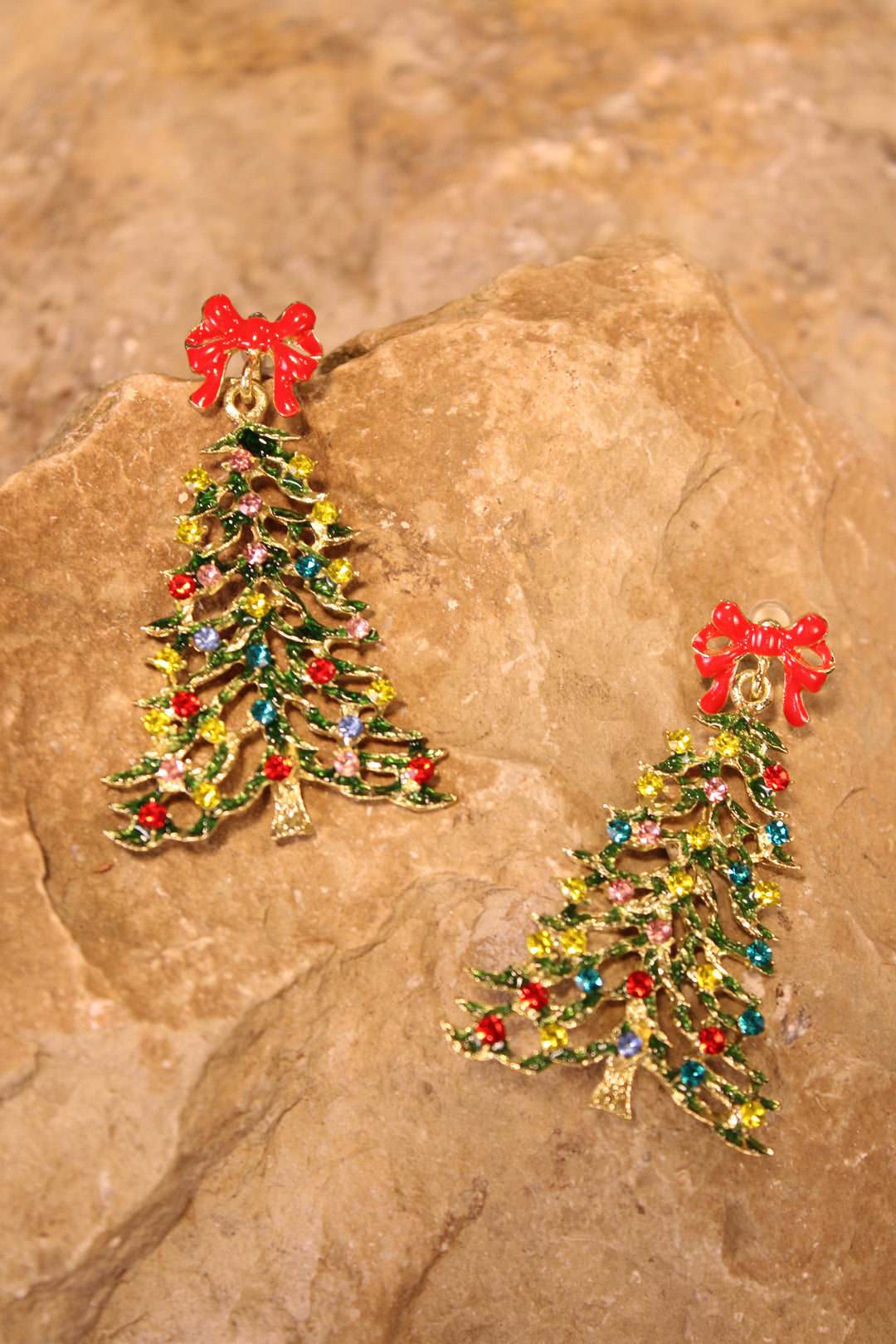 Bling It On Christmas Tree Earrings