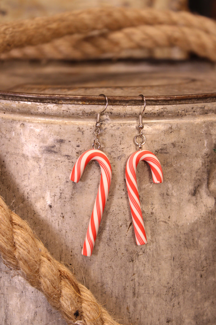 Classic Candy Cane Cuteness Earrings