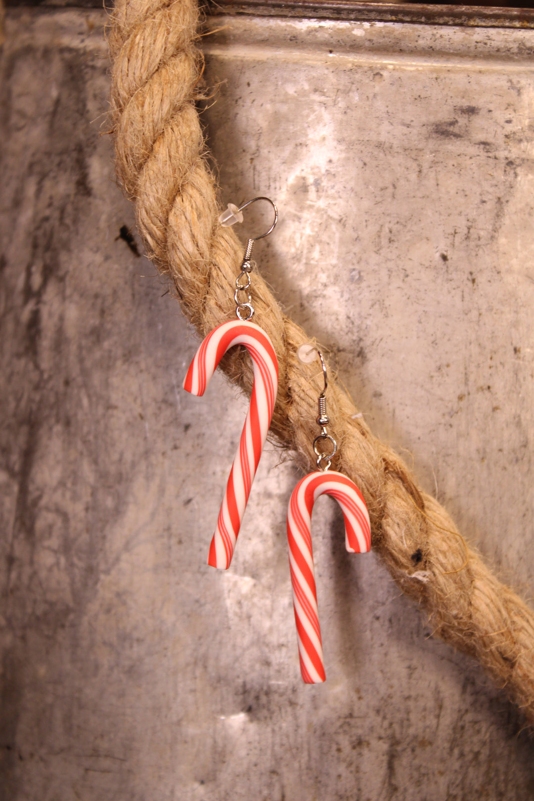 Classic Candy Cane Cuteness Earrings