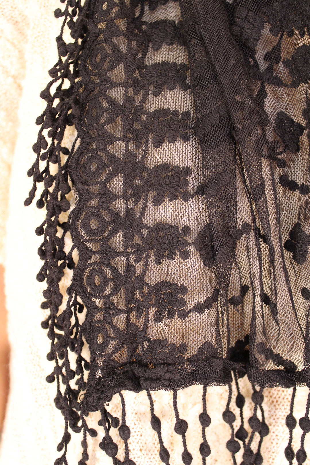 Sweet Celeste Black Lace Scarf