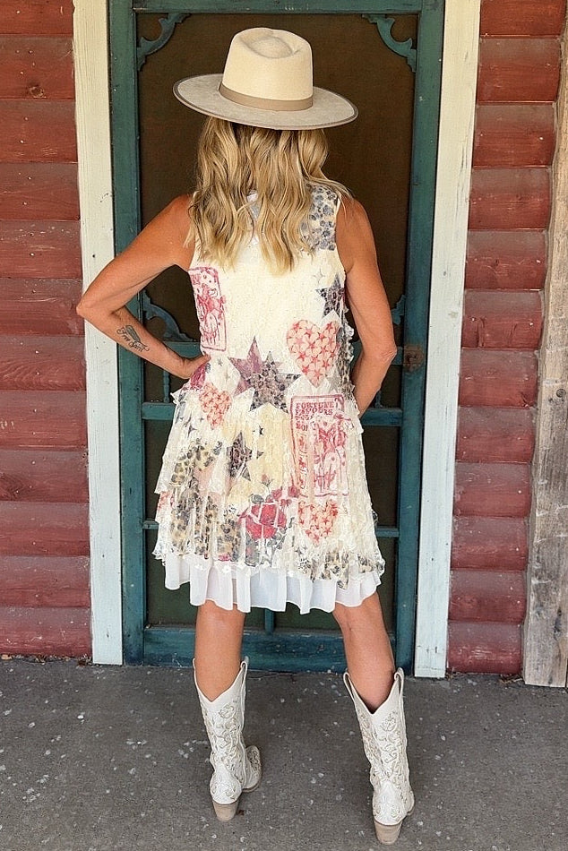 Beige Star Rose Two Way Tunic Dress