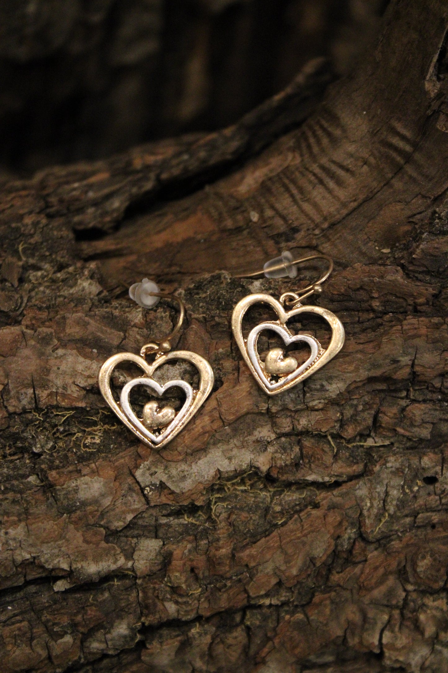 Two Tone Treasure Earrings