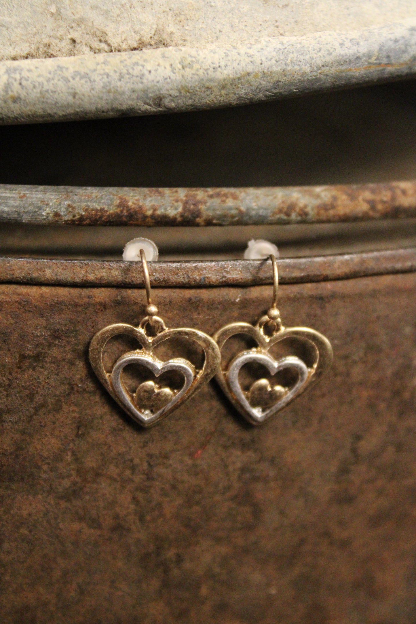 Two Tone Treasure Earrings