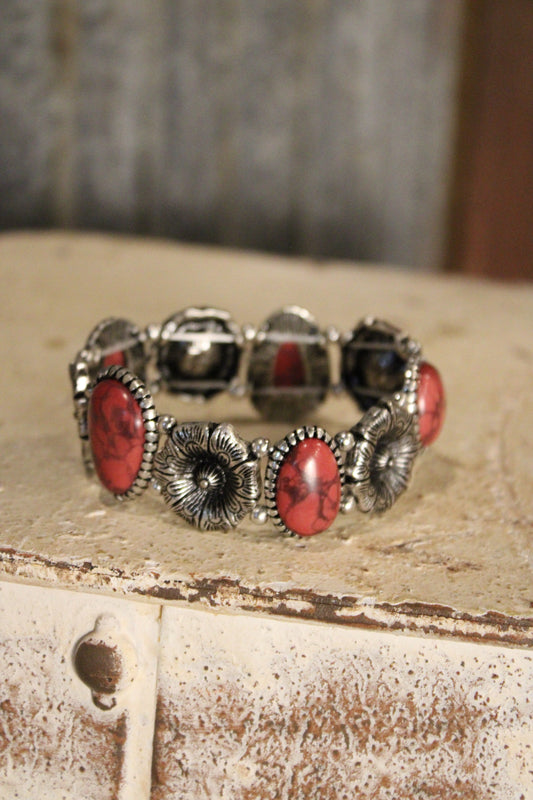 Floral Stone Bracelet