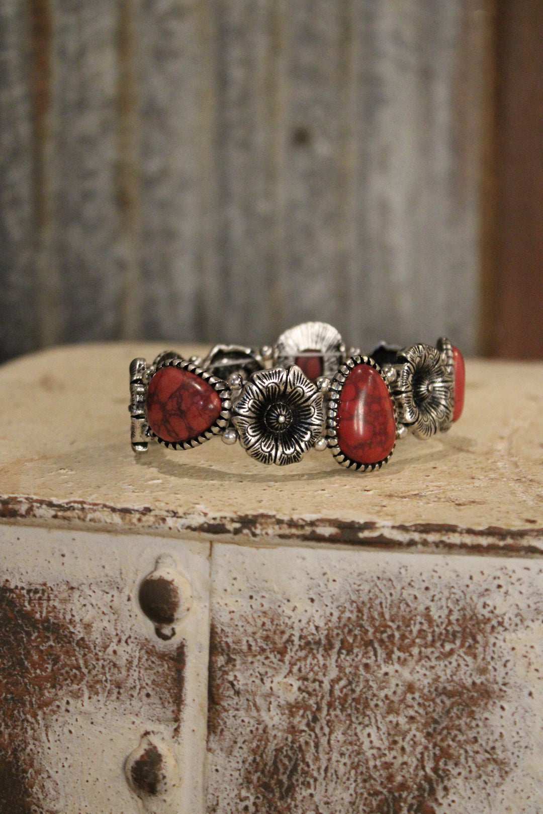 Floral Stone Bracelet