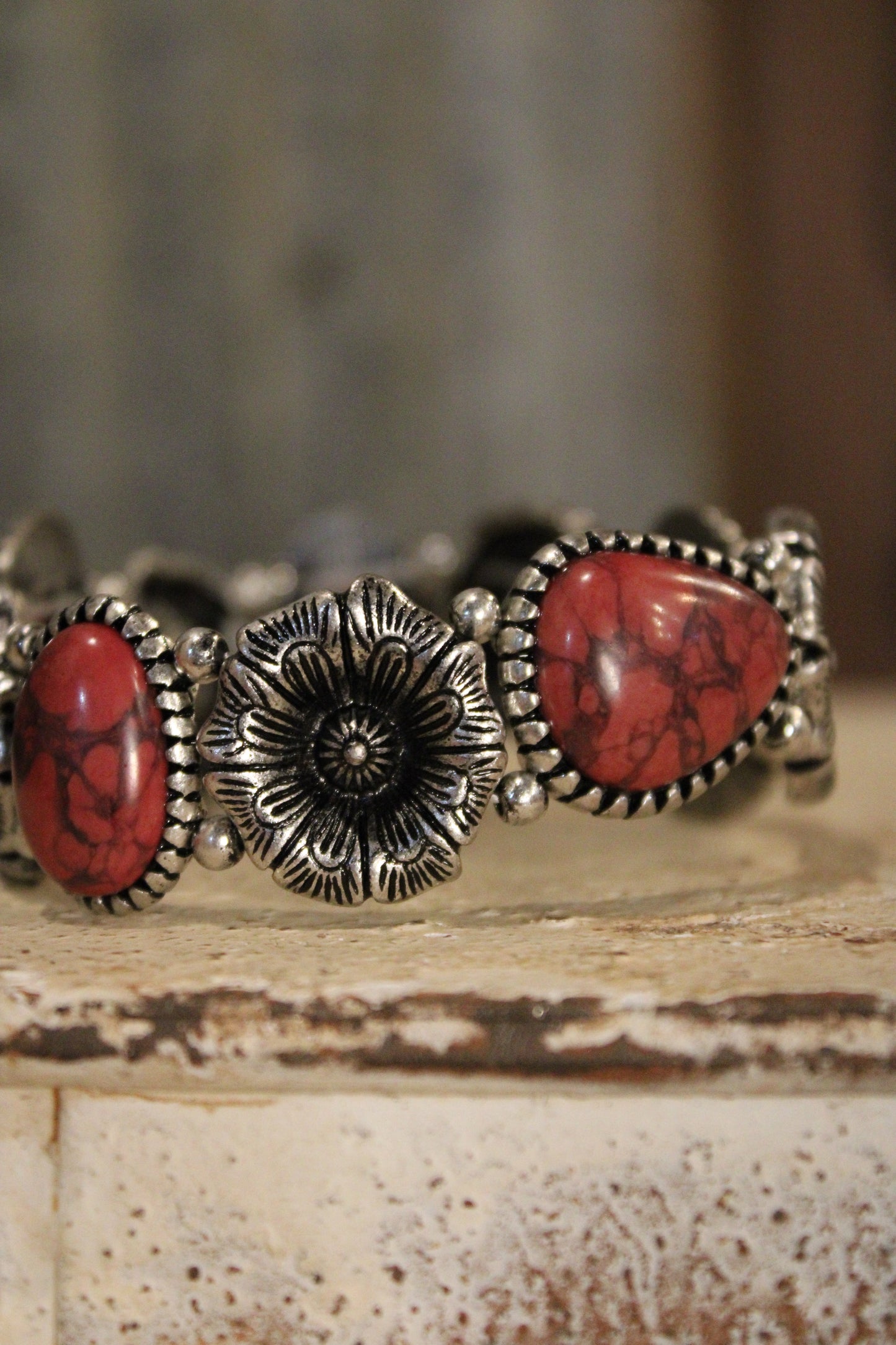 Floral Stone Bracelet