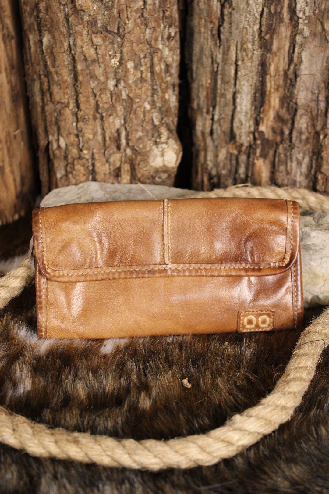 Canton Tan Rustic Wallet Clutch