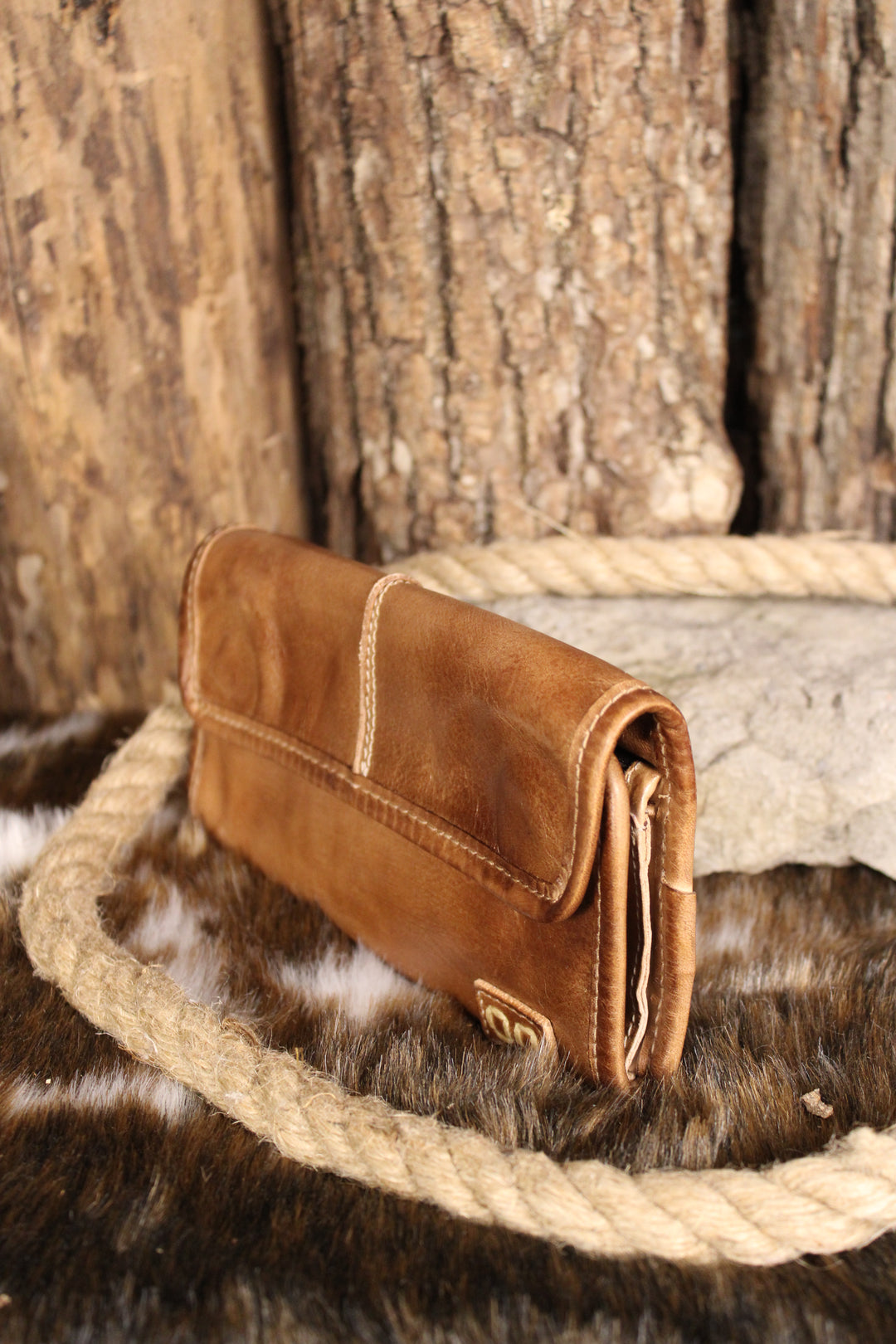 Canton Tan Rustic Wallet Clutch