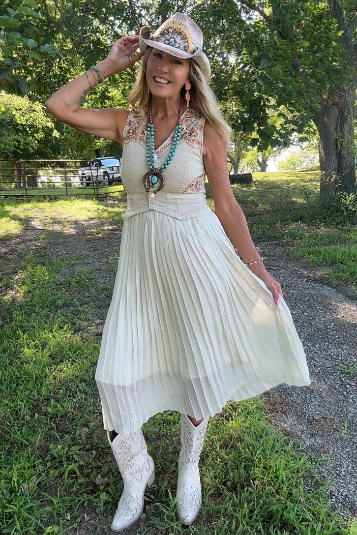 Desert Stitch Midi Dress