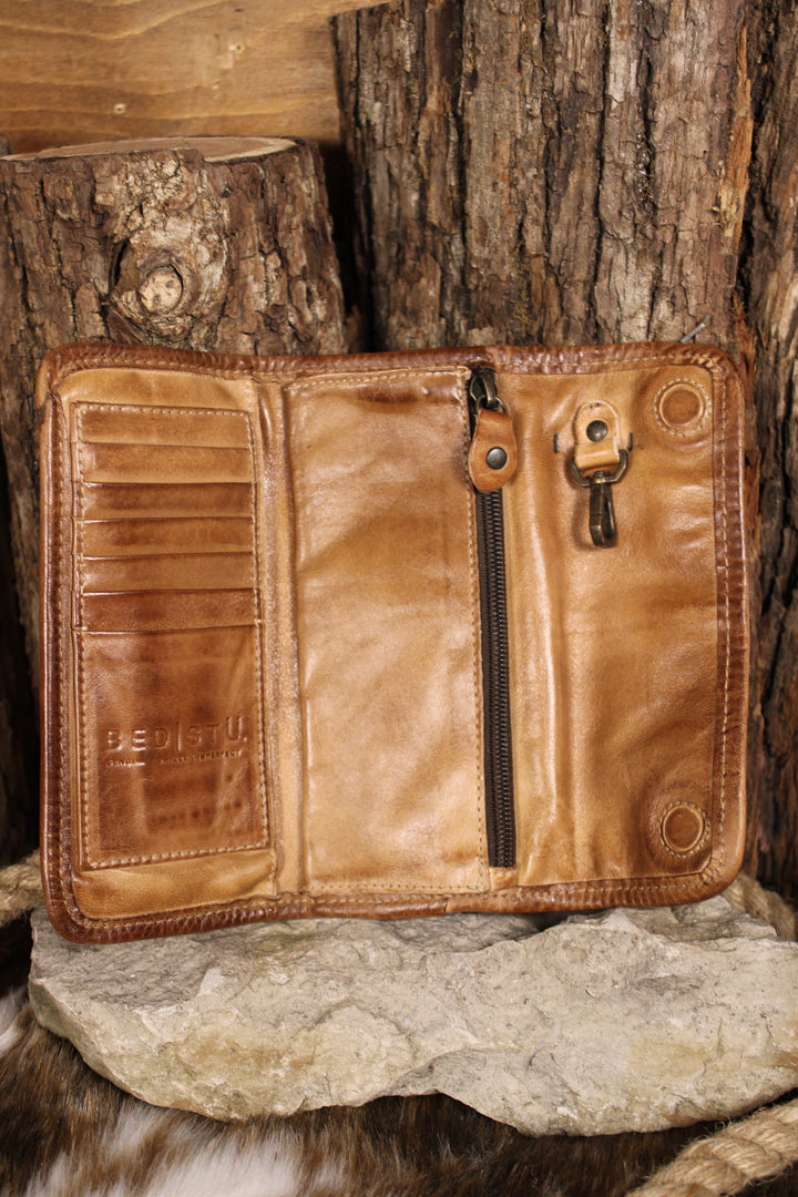 Canton Tan Rustic Wallet Clutch