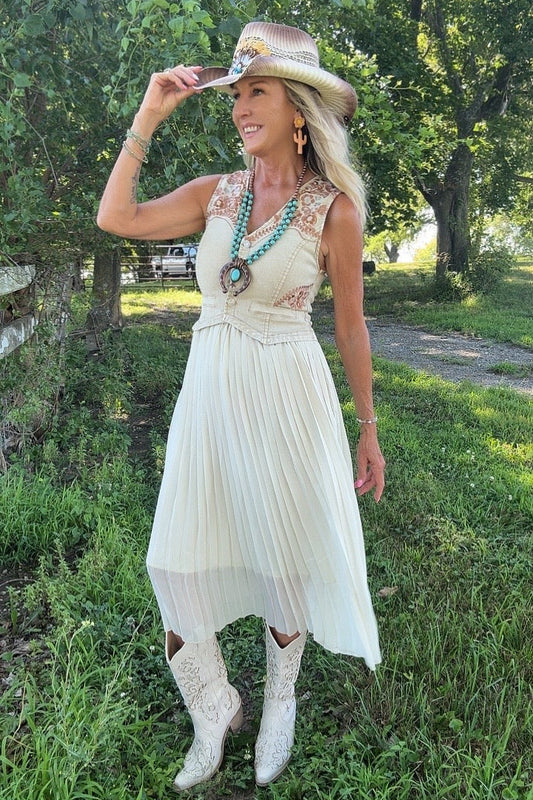 Desert Stitch Midi Dress