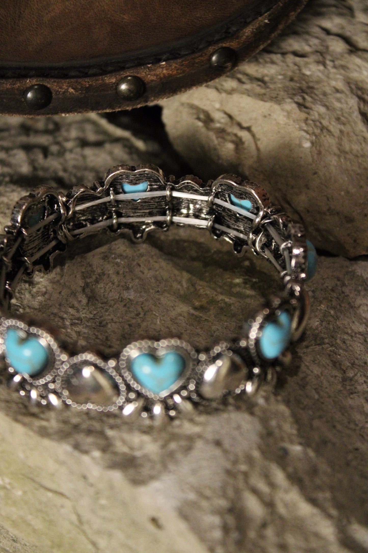 Teal Trails Heart Bracelet