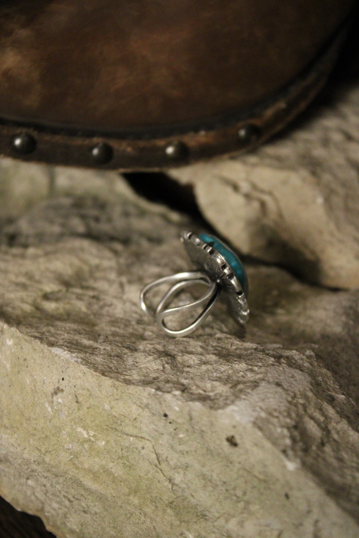 Teal Riverheart Ring