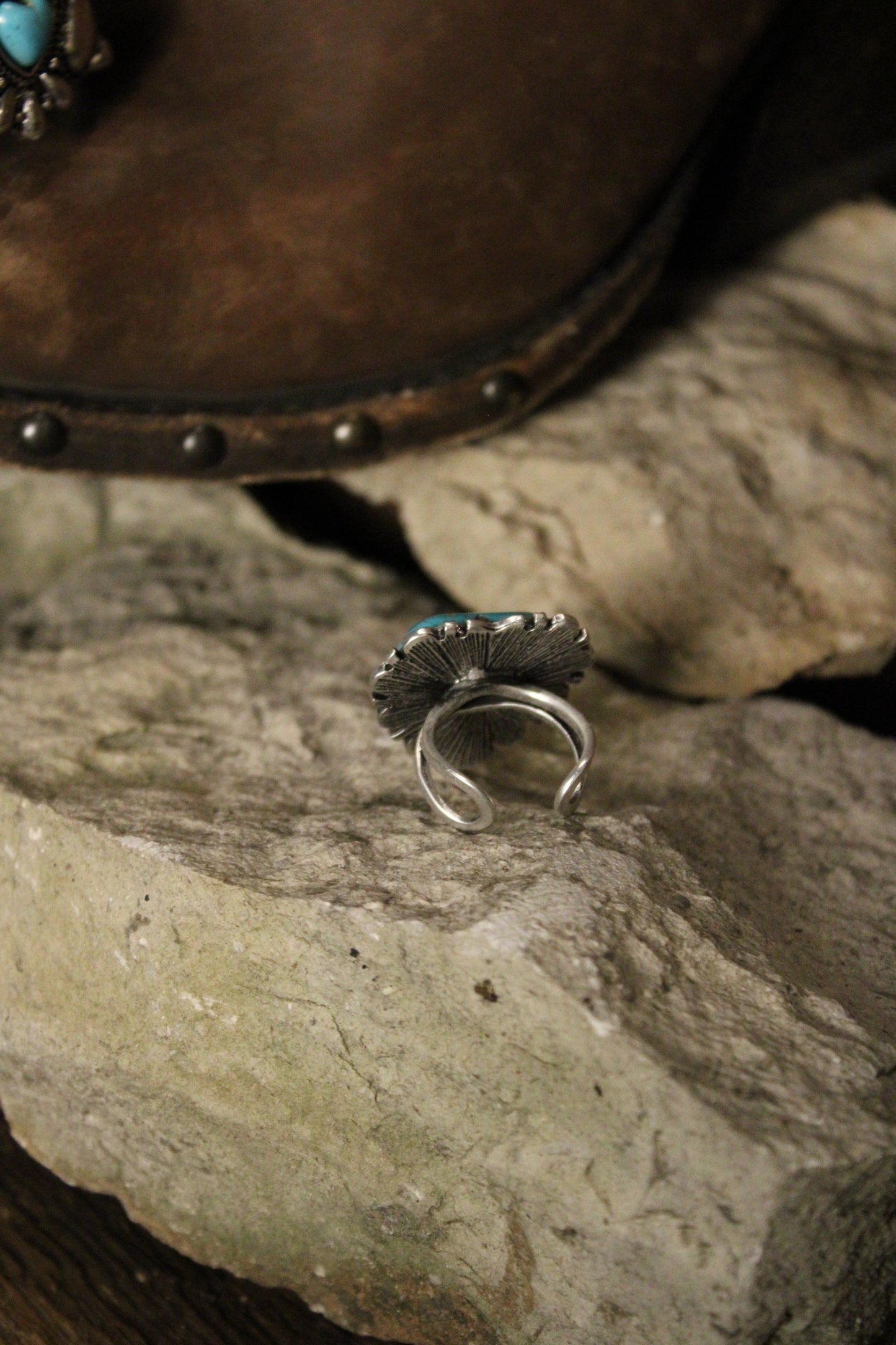 Teal Riverheart Ring