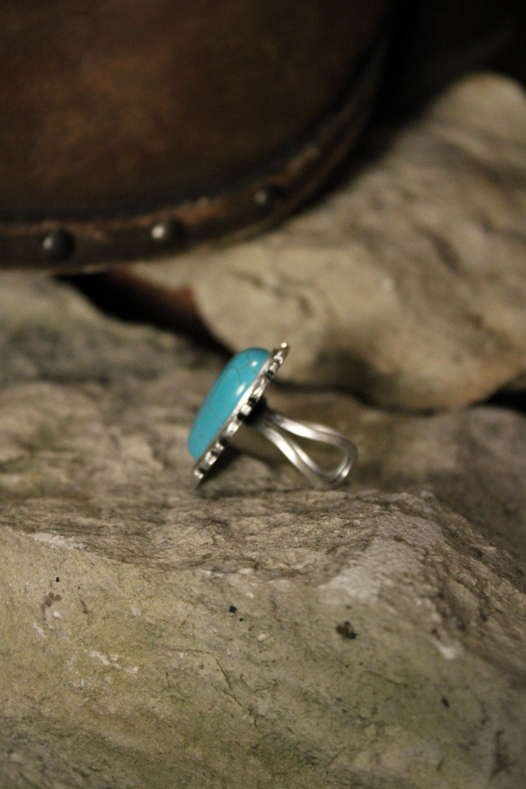 Teal Riverheart Ring