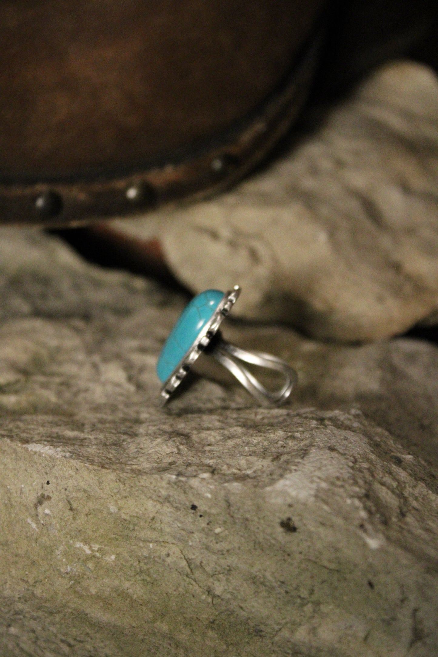 Teal Riverheart Ring