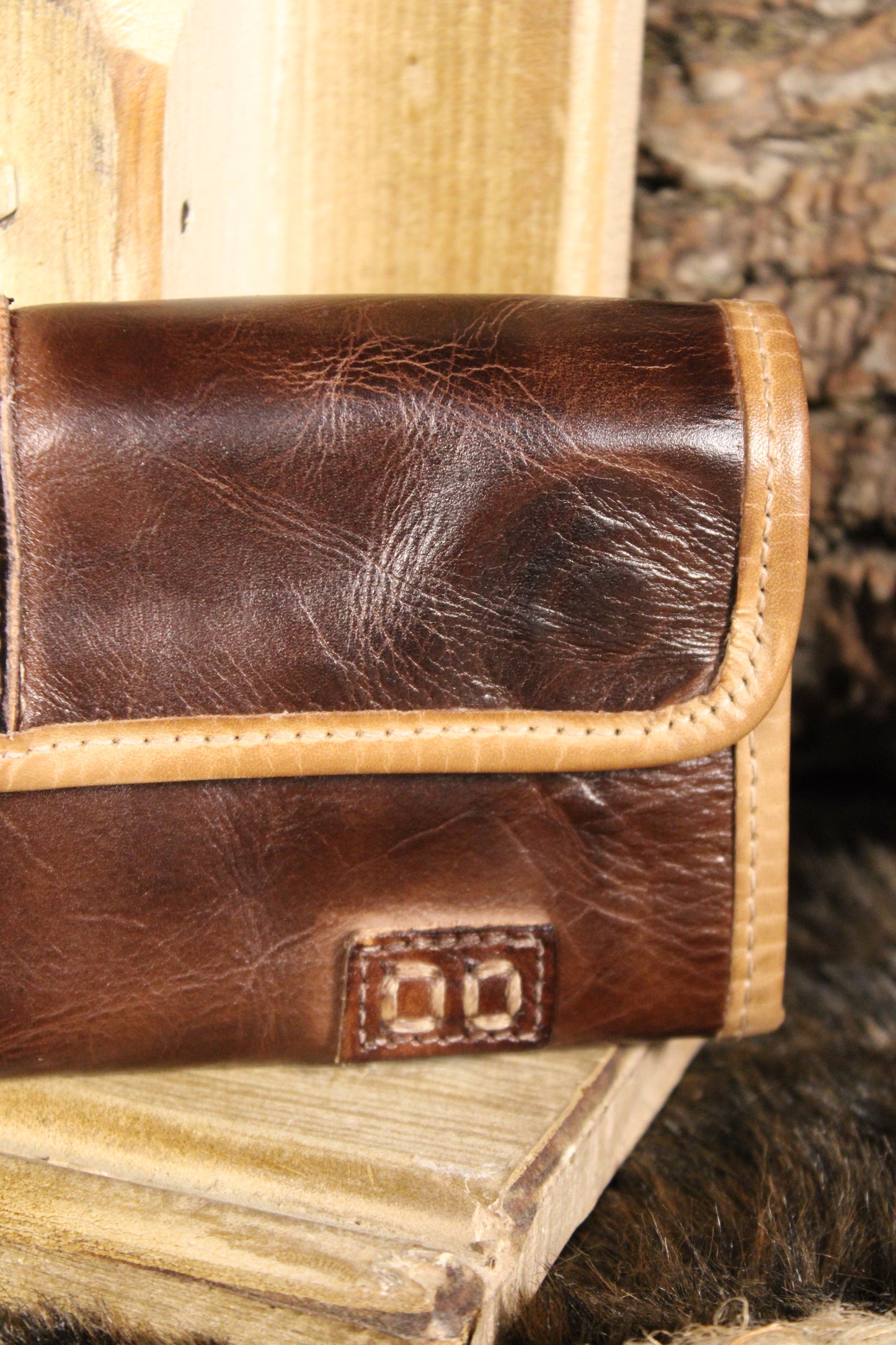 Canton Teak Oats Rustic Wallet Clutch