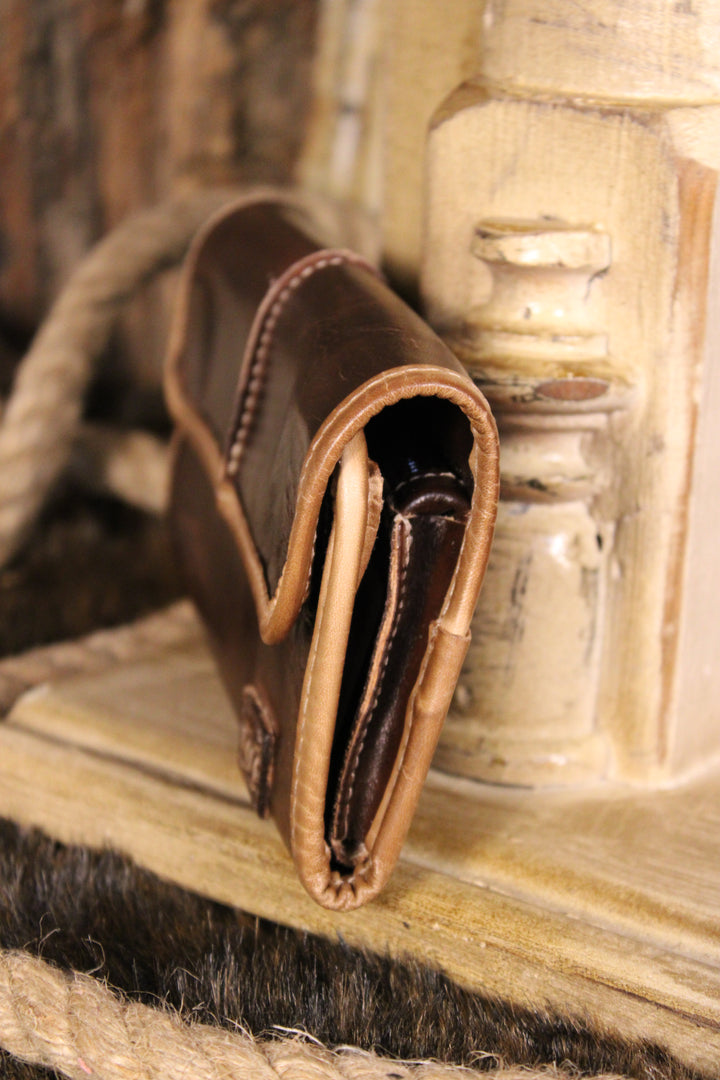 Canton Teak Oats Rustic Wallet Clutch