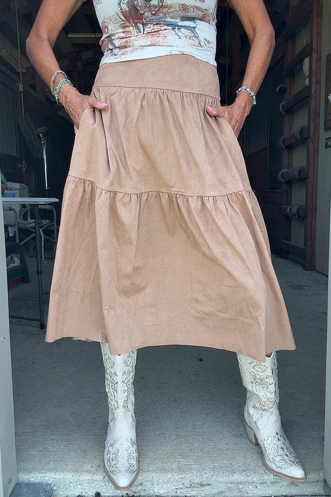 Whispering Sands Tiered Skirt