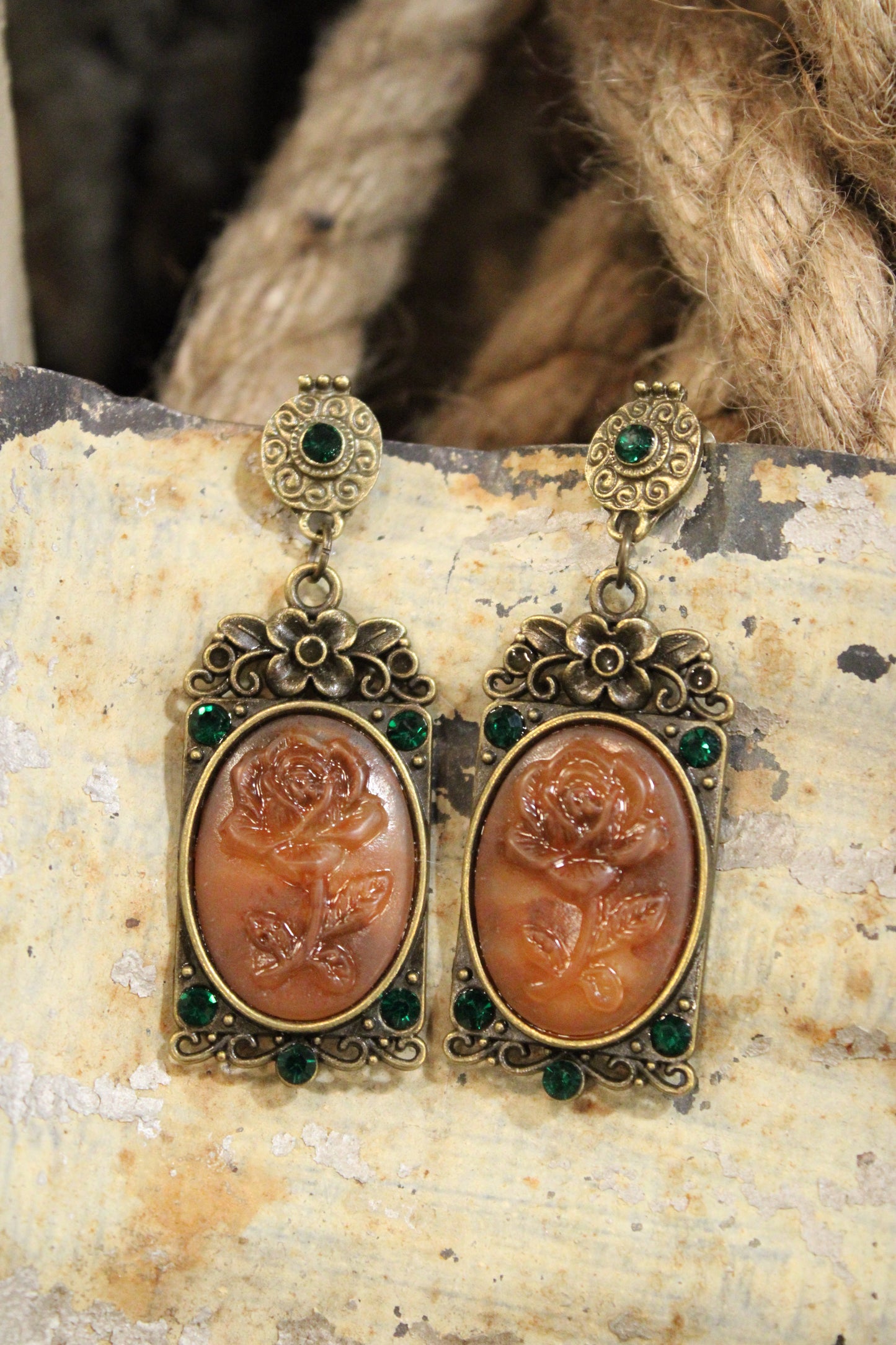 Vintage Flora Dangle Earrings