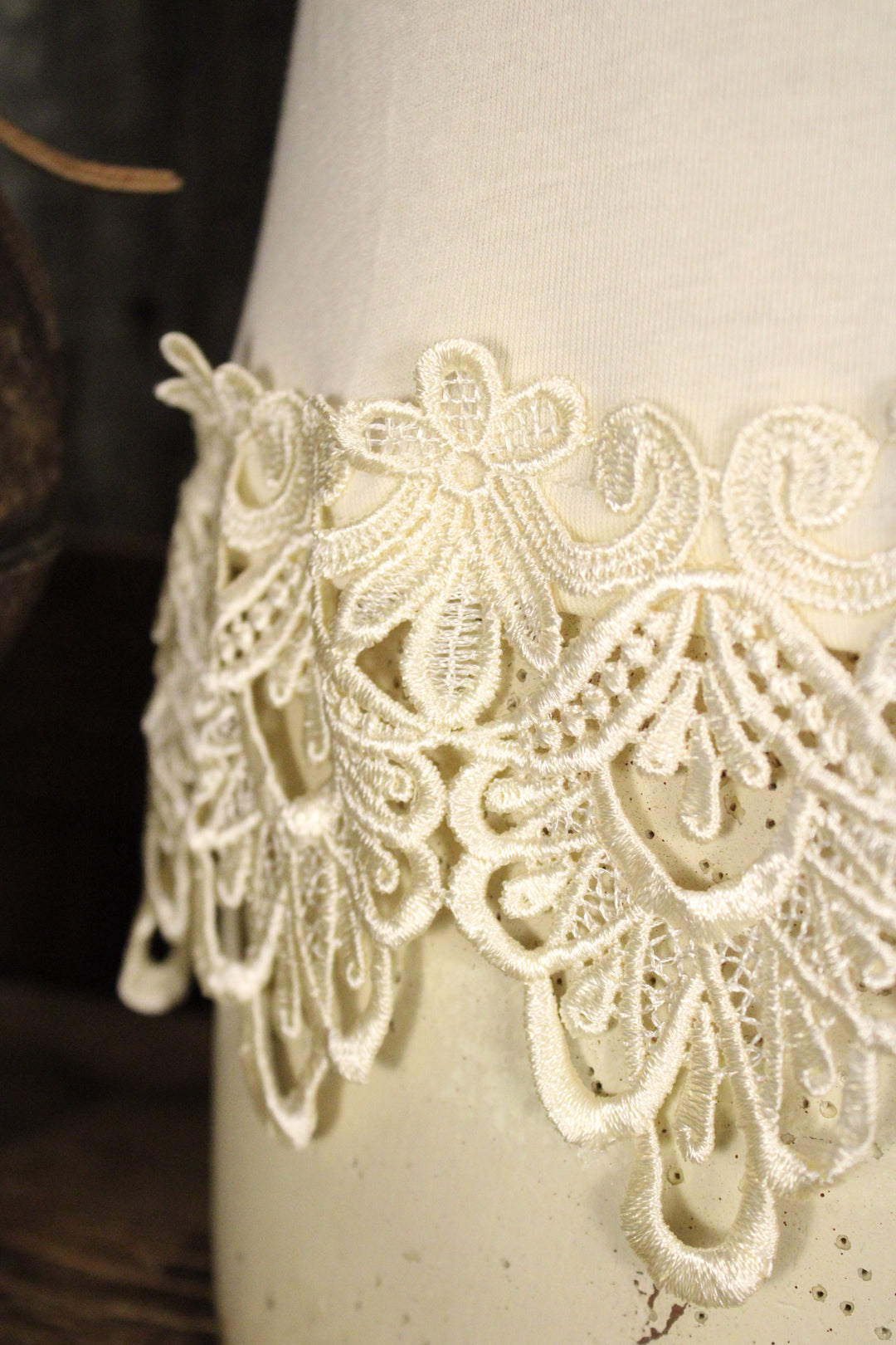 Big Lace Beige Tank Extender