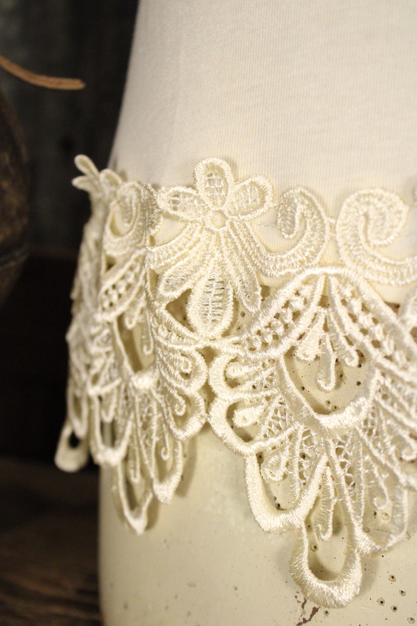 Big Lace Beige Tank Extender