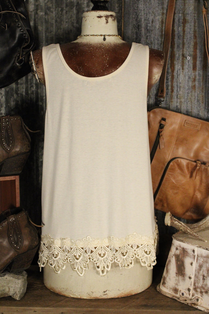 Big Lace Beige Tank Extender