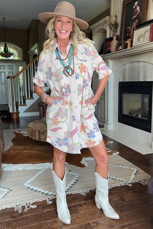 Cottage Comfort Floral Dress