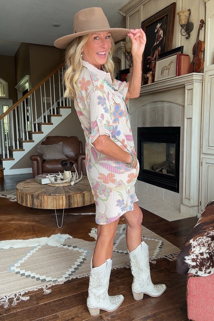 Cottage Comfort Floral Dress