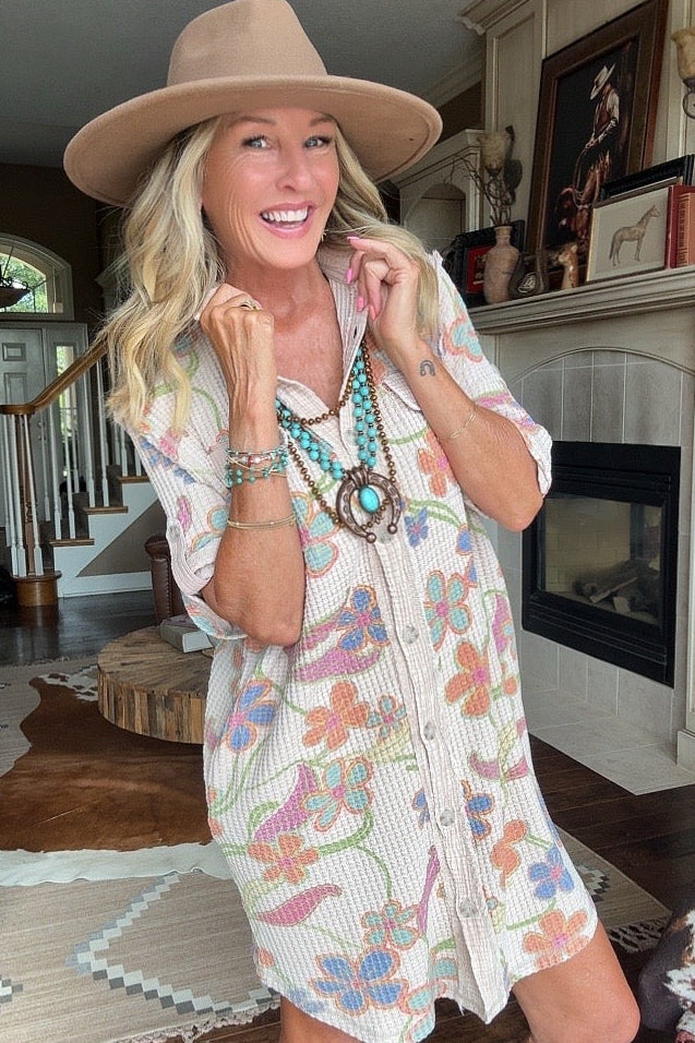 Cottage Comfort Floral Dress