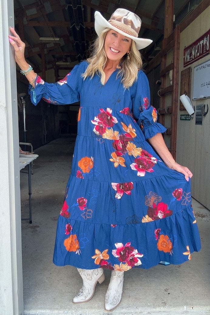 Sapphire &  Spice Maxi Dress