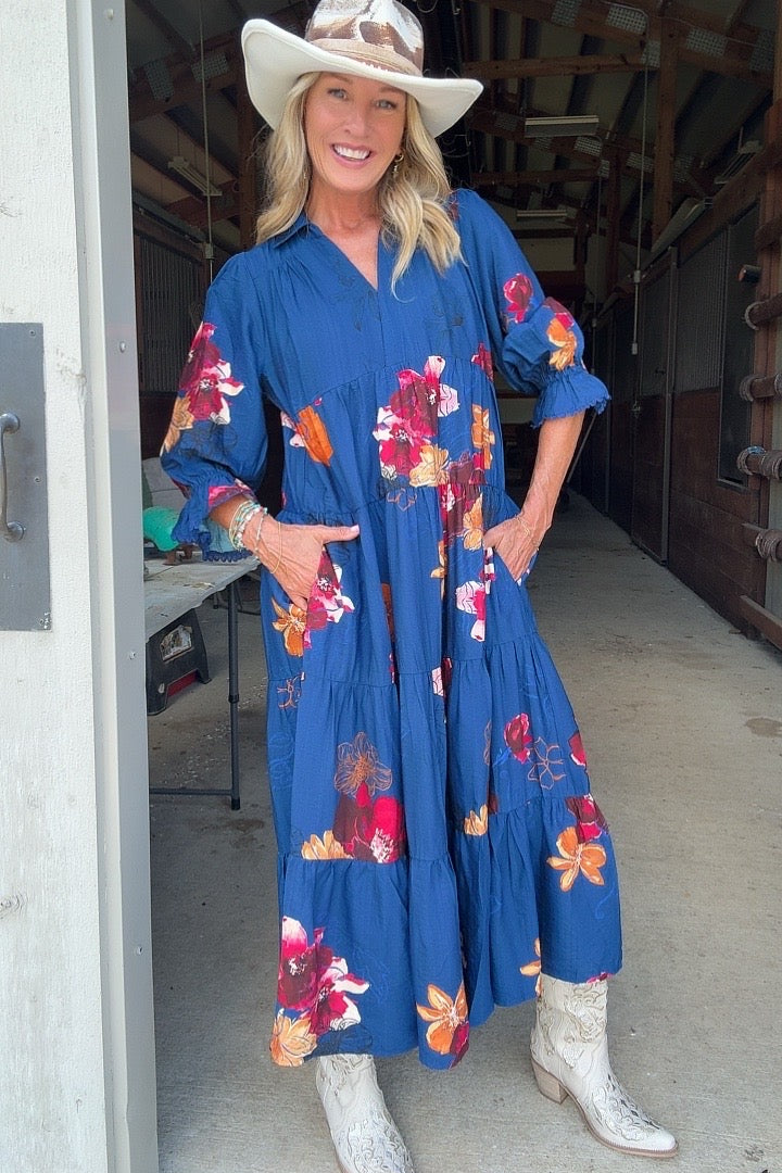 Sapphire &  Spice Maxi Dress