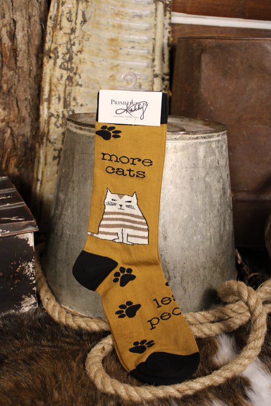 More Cats Less People Socks