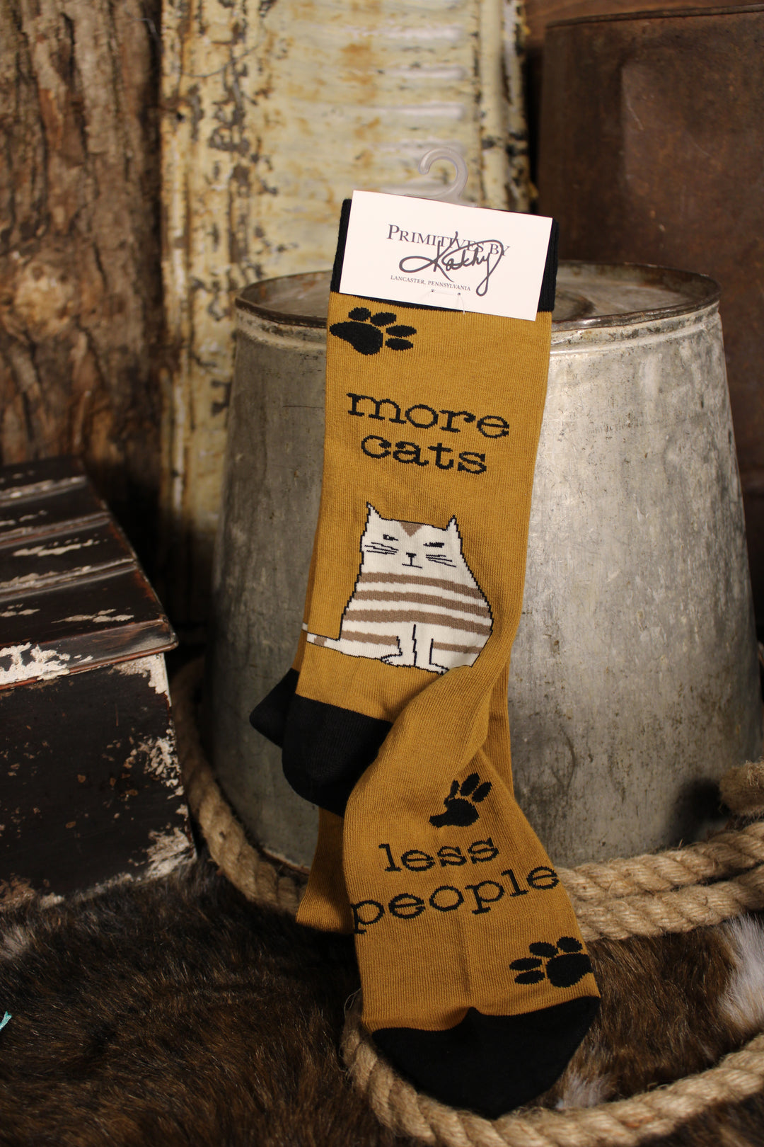 More Cats Less People Socks