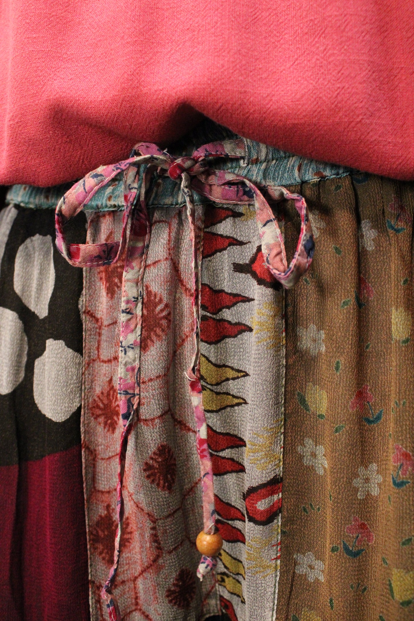 Patchwork Meadow Grey Pants